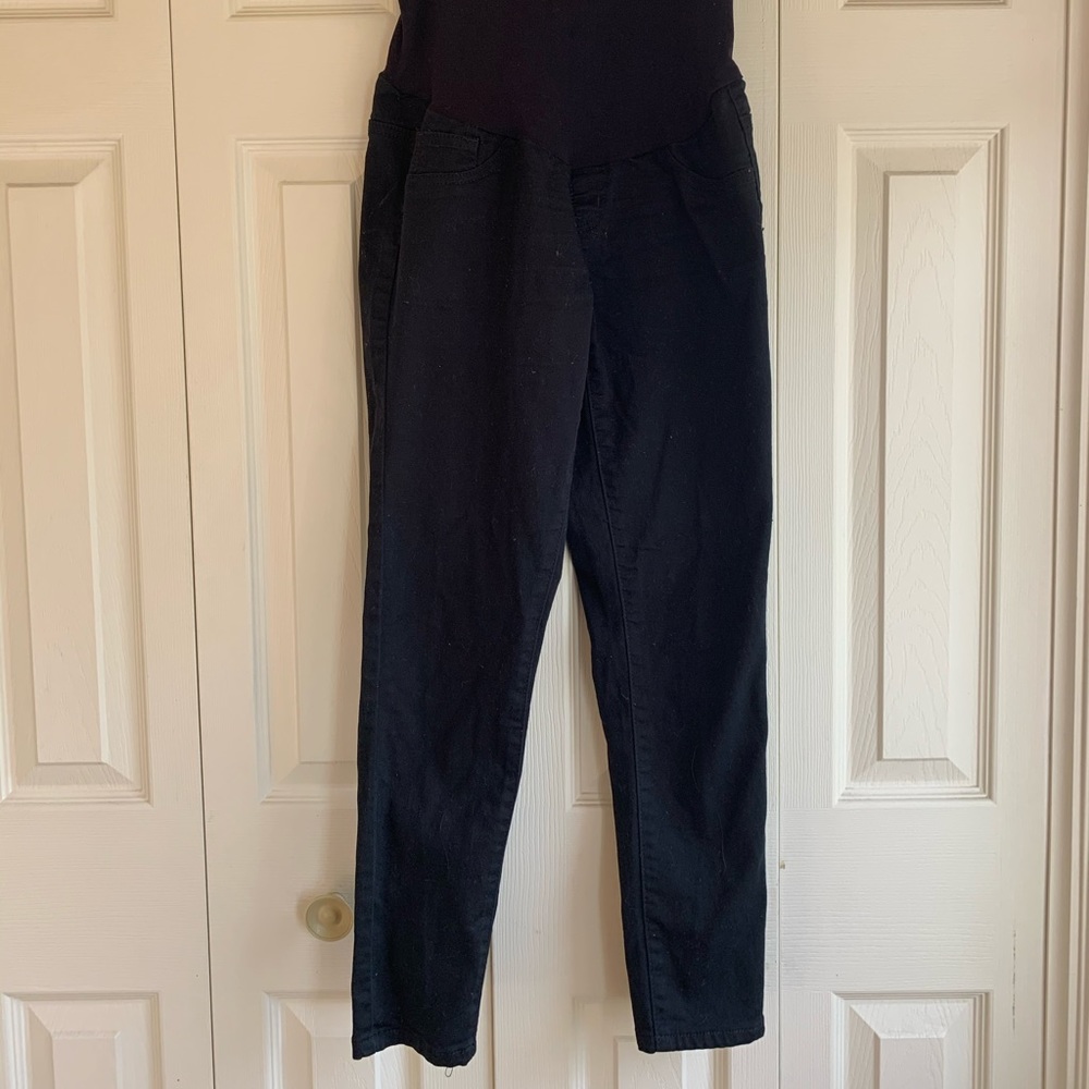 Indigo Blue Black Maternity Jeans (petite)